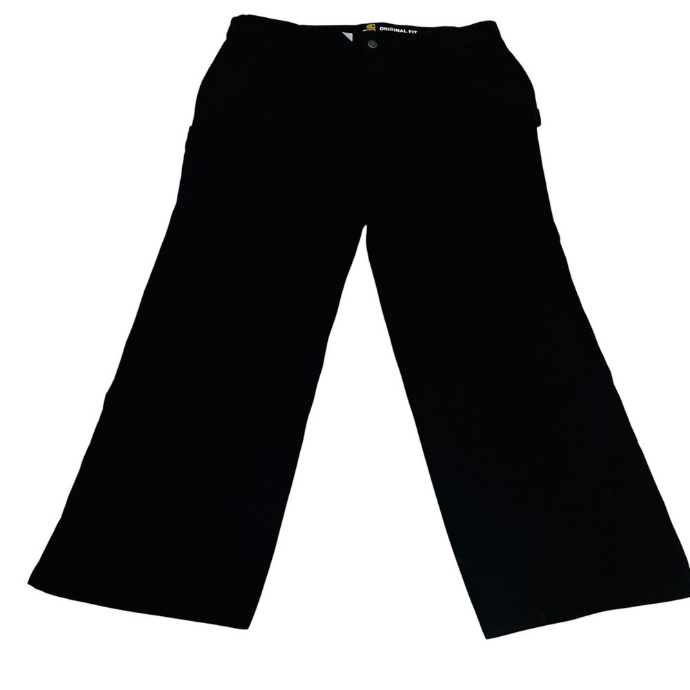Carhartt Original Fit Pants Size 14 Short Black Stretch Workwear
